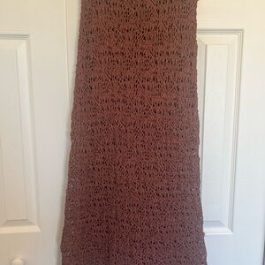 Zara Elegant Brown Crochet Skirt size small